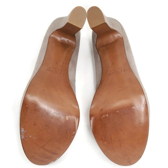 J. Crew Coddington Taupe Shimmer Suede Leather Platform Pumps Made in Italy - Picture 15 of 15